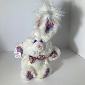 Vintage 1993 Giggle Bunny Easter Bunny‎ Egg Tie White Purple 14" Works Tags